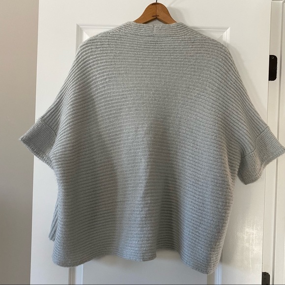 Anthropologie Wooden Ships Silver Grey Open Front Cardigan Sweater with Pockets - Picture 10 of 14